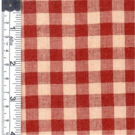 Textile Creations 141 Rustic Woven Fabric; 0.37 Check Red; 15 Yd.